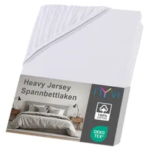 nyvi Spannbettlaken Jersey 120 x 200 - 130 x 200 cm weiß