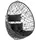 Beliani Hängesessel Rattan 0 x 0 x 0 cm Schwarz