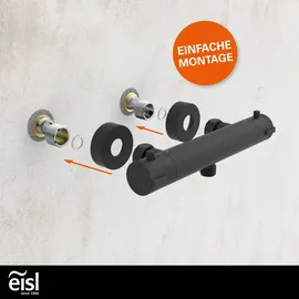 Eisl CLAUDIO Duscharmatur Duschthermostat schwarz für 1 Verbraucher Messing CLT168ACRBL