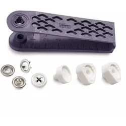 Prym Nähfrei-Druckknöpfe Jersey 12 mm in Annähoptik mit Faden in schwarz