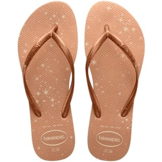 Havaianas Slim Gloss Flip Flops Unisex Kinder, Beige, 23/24 EU