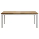 Home Affaire Esstisch HOME AFFAIRE "Samba Holztisch Landhaus Küche Bestseller", weiß (weiß, eiche), B:180cm H:75cm T:90cm, Tische, Esstisch, aus massivem Buchenholz, 140 cm oder 180 cm, verlängerbar