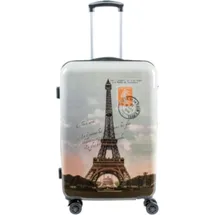 Bowatex Reisekoffer Paris Hartschalentrolley Eifelturm Mittelgroß Rollen Trolley