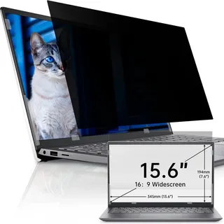 IPROKKO Laptop Sichtschutzfolie 15.6 Zoll, Abnehmbarer Sichtschutz Seitenverhältnis 16:9 Anti Blaulicht Blendschutz Blickschutzfolie Displayschutz für Hp/Dell/Acer/Lenovo/ThinkPad/Asus