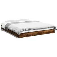 VidaXL Bettgestell Räuchereiche 160x200 cm Holzwerkstoff