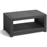 ALLIBERT Monaco Lounge Tisch anthrazit - Rattanoptik, wetterfest, Garten, Outdoor