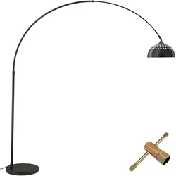 TECTAKE Bogenleuchte Arcus, Stahl, Retro-Stil, 60W - schwarz