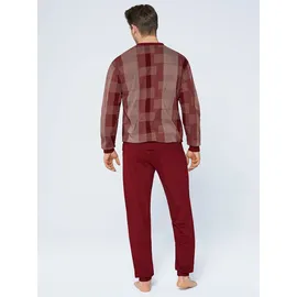normann Schlafanzug Langarm rot 56/58