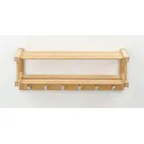 Zeller Wandgarderobe Bambus 60 x 24 x 24 cm Braun