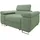 Mirjan24 Sessel Torezio Cord 134 x 90 x 102 cm Grün mit Einstellbaren Kopfstützen