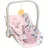 mga zapf creation Puppenautositz Babyschale Blumen rosa