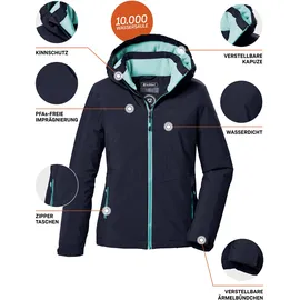 KILLTEC Mädchen Funktionsjacke/Outdoorjacke mit Kapuze KOW 352 GRLS JCKT, dunkelnavy, 140,
