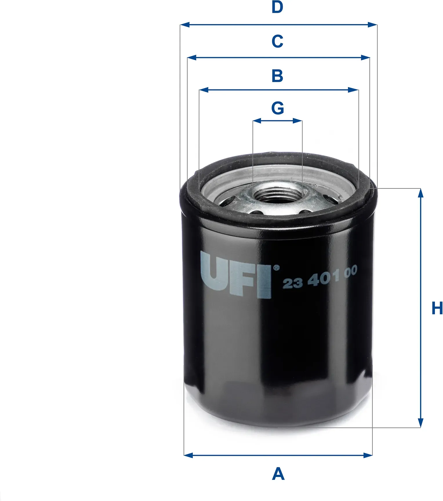 UFI Ölfilter 2340100 Anschraubfilter 92mm GewindemaßM 20 X 1,5 für Citroën RENAULT