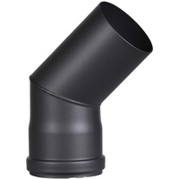Kleining FIREFIX R100/B45 Pelletofenrohr-Bogen aus 1,2 mm / schwarz,