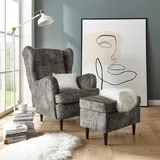 ed exciting design Ohrensessel »Oskar«, mit Massivholzfüßen