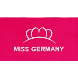 Miss Germany Strandtuch »Miss Germany«, (1 St.), Velours, mit großem Logo-Motiv, pink