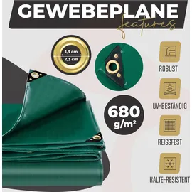 Rotfuchs Premium Abdeckplane 300 x 200 cm Grün