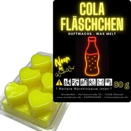 wonderwax Neon Duftriegel 6 Herzen Weiß Cola Fläschchen