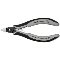 Knipex Präzisions-Elektronik-Seitenschneider L.125mm Form 4 Facette nein pol.