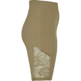 URBAN CLASSICS High Waist Lace Inset Cycle Short Khaki S