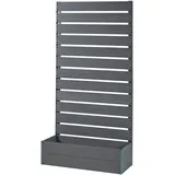 [en.casa] Pflanzkasten mit Sichtschutz Heerde 180x90x38 cm Grau