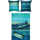 Erwin Müller Bettwäsche in blau | Gr.: 155 x 200 - 80 x 80 cm