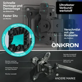 ONKRON Monitor Halterung 13-34 Zoll bis 8 kg Schwarz
