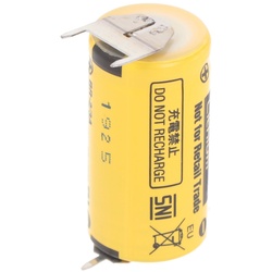 Rastermaß 10mm, Panasonic BR-2/3AE2SPE Lithium Batterie mit Print Kontakt 3,0 Volt
