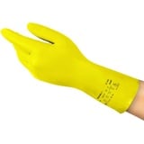 Ansell AlphaTec 37-320 Mehrzweckhandschuhe aus Nitril, Chemikalienschutz, Lebensmittel Geeignet, Wiederverwendbare Nitrilhandschuhe, Hausputz, Haushalt, Kochen, Gelb, Größe L (12 Paar)