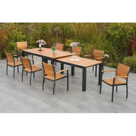 Merxx Flex Ausziehtisch 180 x 100 x 80 cm Grau
