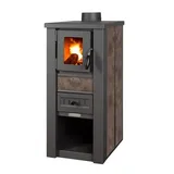 ProTermo Kaminofen Lava Ceramic Mokka 6,5 kw, 35x44x78 cm Holzofen - Braun