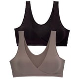 PETITE FLEUR Still-BH Damen taupe+schwarz Gr.40