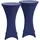 Beautissu Stehtischhusse Stella Blau Ø 70-75 cm 2er Set