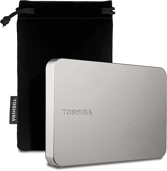TOSHIBA Canvio Flex Exclusive für USB-C Smartphones, Tablets, Windows PCs und Macs, Festplatte, 2 TB HDD, 2,5 Zoll, extern, Warmes silber