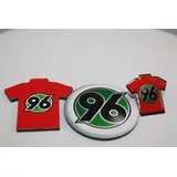 Hannover 96 HSV Fanset 3 teilig Trikot Pin , Magnet,Trikotmagnet Anstecker Bundesliga - ca 4 cm