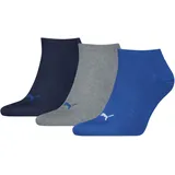 Puma Sneakersocken 3 Paar Blau/Grau 43-46