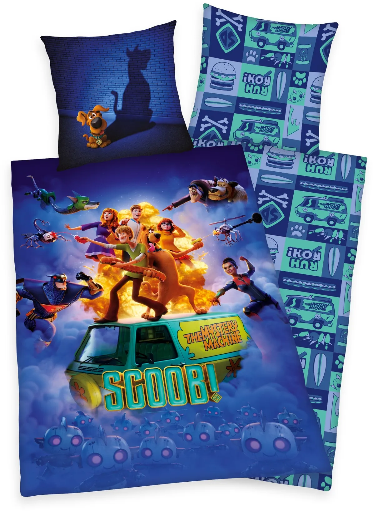 Scooby Doo Kinderbettwäsche »Scooby Doo, Baumwoll-Renforcé« Scooby Doo blau B/L: 140 cm x 200 cm