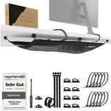 Ultimate Setup Kabelnetz Schreibtisch für ideales Kabelmanagement - Flexibler Kabelkanal Schreibtisch –Jedes Kabel verstecken (63,5x24 cm, Schwarz)