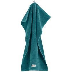 GANT Gästetuch - Premium Handtuch, Frottee, Bio-Baumwolle, Logo, uni Türkis 30x50cm