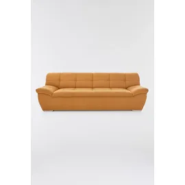 DOMO collection 3-Sitzer DOMO COLLECTION "Lagoa, moderne Sitzheftung, bequem und komfortabel", gold, B:232cm H:76cm T:96cm, Sofas, frei im Raum stellbar, in großer Farbauswahl