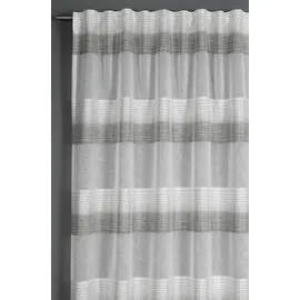 Sehlbach Fertiggardine Blockstreifen, Grau, 140 cm
