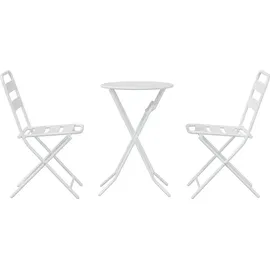 vidaXL Bistroset 3-tlg. Weiß