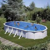 Gre Atlantis Oval-Stahlwandbecken-Set 1000 x 550 x 132 cm inkl. Sandfilteranlage