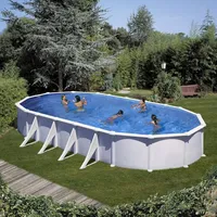 Gre Atlantis Oval-Stahlwandbecken-Set 1000 x 550 x 132 cm inkl. Sandfilteranlage