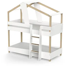 Demeyere Etagenbett Timber 90 x 200 cm Eiche lackiert