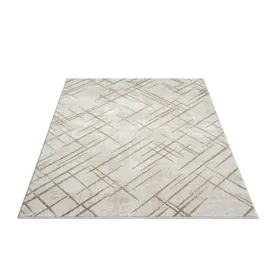 Carpet City "ANTIK245", beige Creme B:160cm H:10mm L:230cm, Polyester, Teppiche, Kurzflor, 3D-Optik, Klassisch-Modern für Wohnzimmer, Schlafzimmer