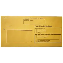 RNK Postzustellungsumschläge 2044 Din Lang mit Fenster gelb, für förmliche Zustellung 4002871204415 RNK 100 Stück