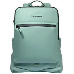 Piquadro Corner Business-Rucksack RFID Schutz 43 cm Laptopfach  grün