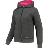 Rusty Stitches Wendy Damen Zip Hoodie, grau-pink,