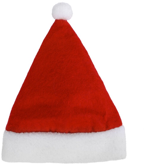Weihnachtsmütze Filz rot/weiß, 15x12 cm